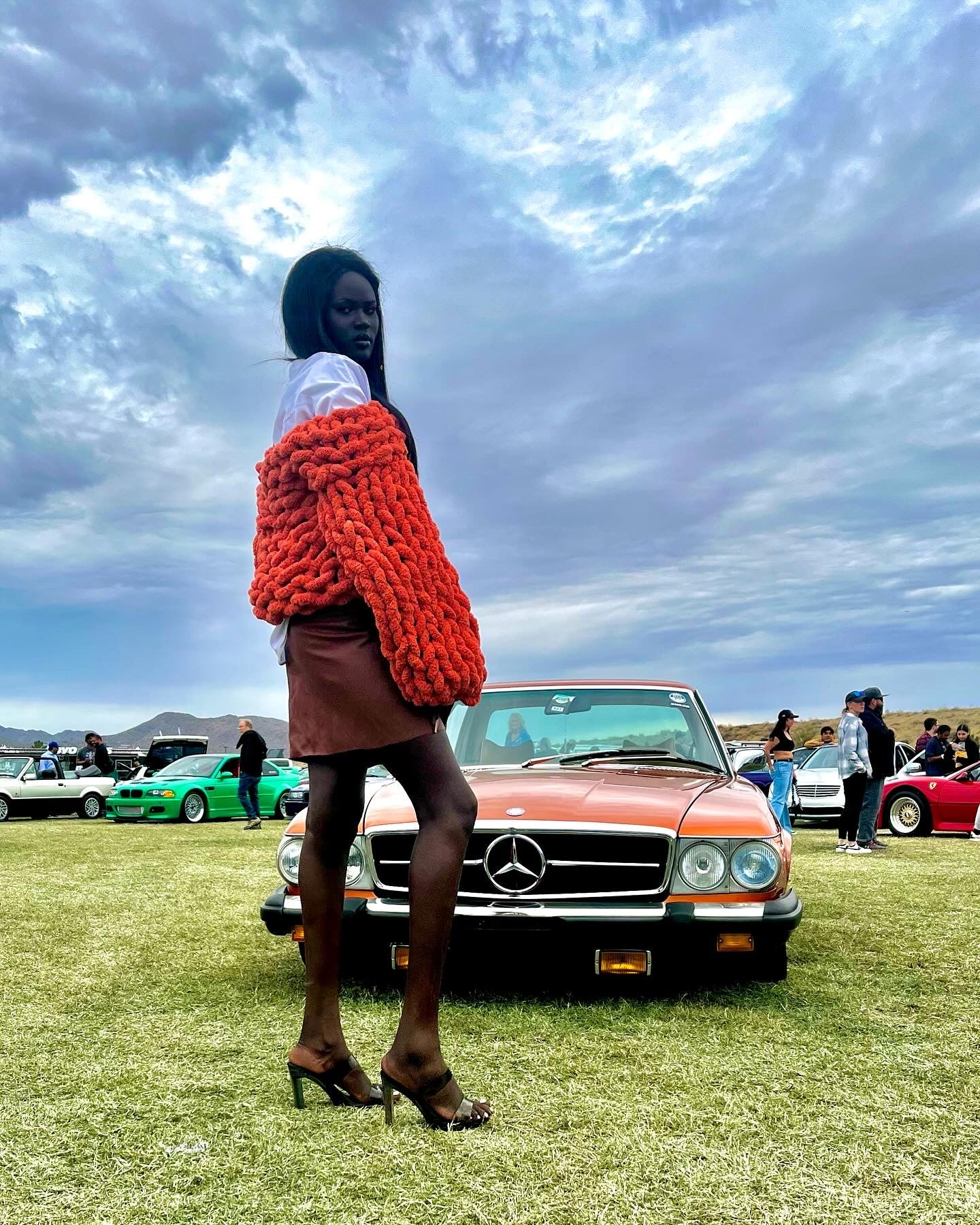 Knitted chunky sweater