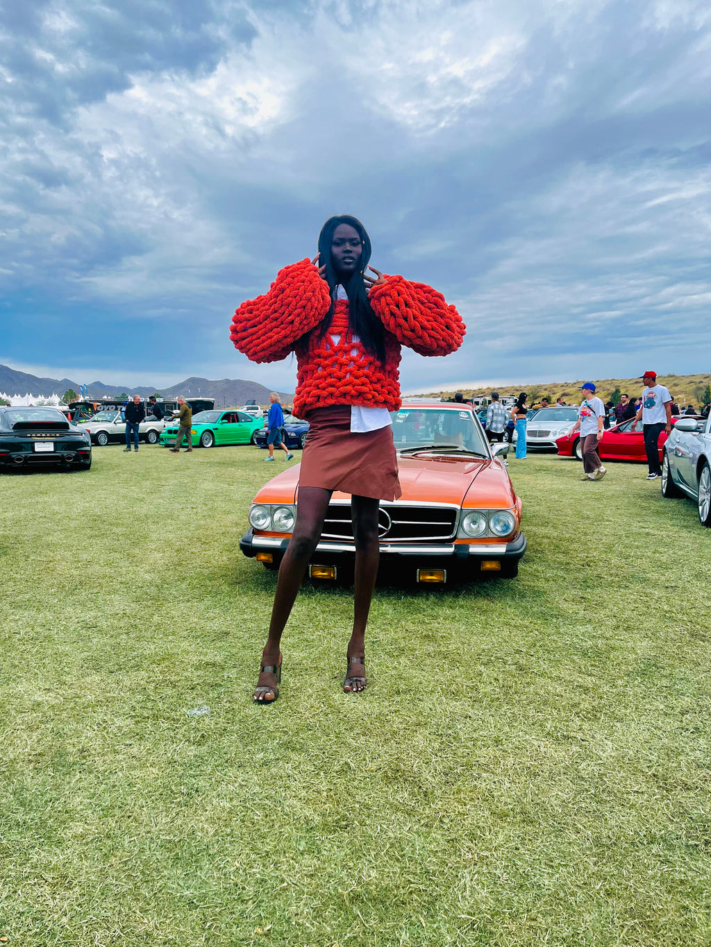 Knitted chunky sweater