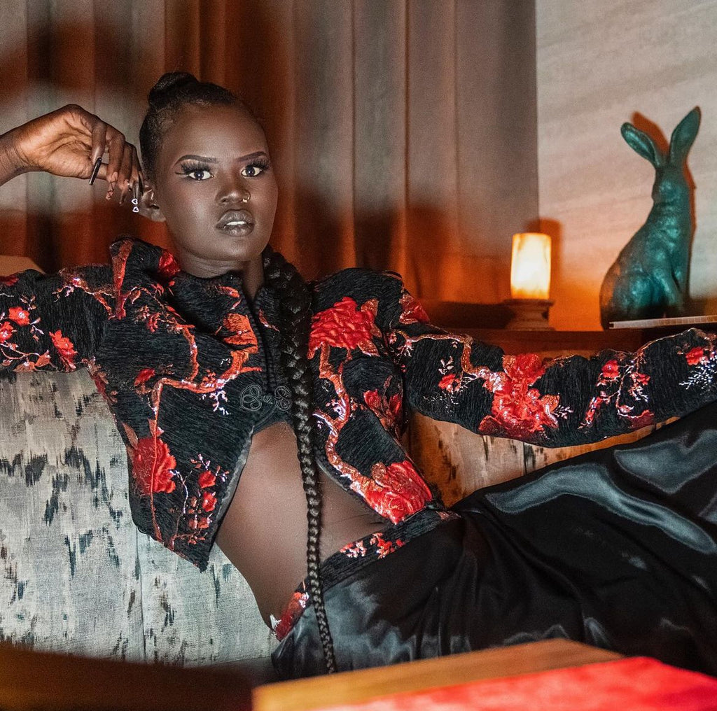 Flower Cropped Jacket