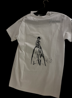 Girl on fire sketch Tee